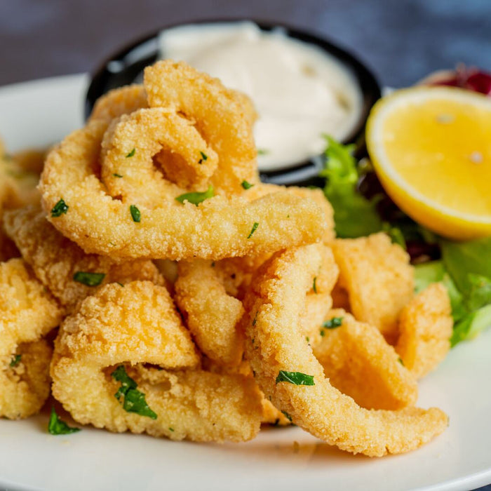 Crispy Calamari with Lemon-Pepper Aioli