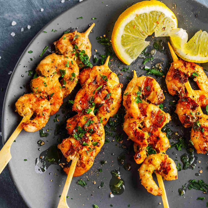 Dill & Lemon Shrimp Skewers