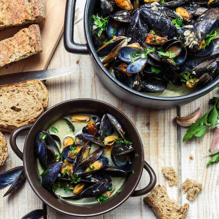 Garlic-Dill Mussels